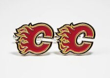Calgary Flammes Boutons Manchette Nhl Hockey