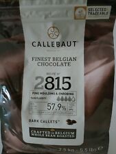 Callebaut 2815 Finest Belgian Chocolate Noir Dark Callets 2.5 Kg Enrobage