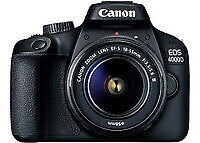 Canon Eos 4000d 18 Mp Digital Slr Camera Kit - Black