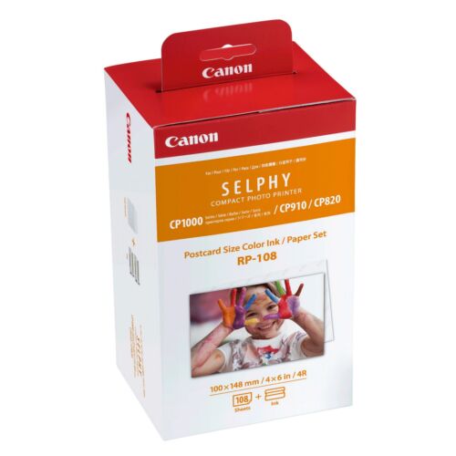 Canon Selphy Photo Paper Rp-108/kp-108in Cp1000 Cp1200 Cp1300 Cp1500 - New