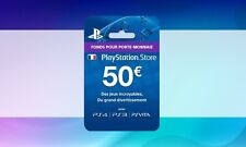 Carte Psn 50€ Playstation Network Psp / Ps3/ Ps4/ps5 Fr
