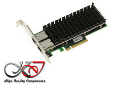 Carte Réseau Pcie 10g 2 Ports 10 Gb Rj45 Chipset Intel X540 High + Low Profile