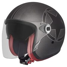 Casque Helmet Jet Double Visière Vangarde Star Carbone Bm Premier Taille Xs