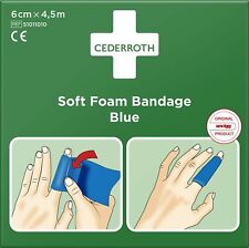 Cederroth Bandage En Mousse Souple - Couleur Bleu - Longueur 450 Cm - Large...
