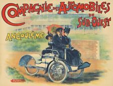 Cie Auto Sud-ouest Rems - Poster Hq 40x60cm D'une Affiche Vintage