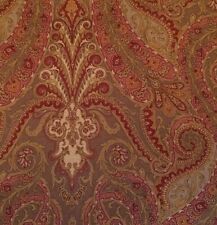 Clarence House Giulietta Brown Paisley Linen Italy Remnant New