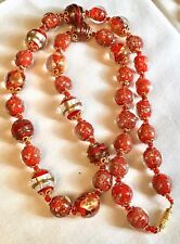 🌟 Collier Perles Verre Murano Rouges , Différentes Perles De Murano 🌟
