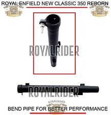 Compatible Avec Royal Enfield New Classic 350 Reborn Bend Pipe Noir Pour De...
