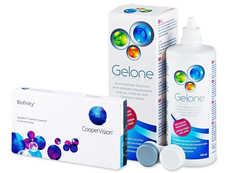 coopervision biofinity (6 lentilles) + gelone 360 ml