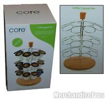 Core Bamboo Lazy Susan K-cup® Coffee Storage Tree Capsule Holds 27 K-cups® New!