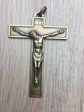 Croix Crucifix Du Christ En Laiton Poli - 8 Cm