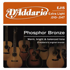 D'addario Ej15 Phosphore Bronze Extra Light Jauge Guitare Acoustique Cordes