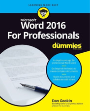 Dan Gookin Word 2016 For Professionals For Dummies (poche)
