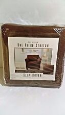 Darla Collection Platinum Strapless Slipcover Form Fit Slip Resistant Brown Chai