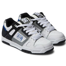 Dc Shoes Homme Cerf Blanc/gris/bleu Bas Haut Chaussures Baskets Vêtements Sk