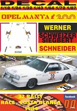 Decal Opel Manta I200 W.schweizer R. Race-costa Blanca 1984 11th (02)