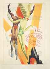 Deity Agni Rlue-poster Hq 50x70cm D'une Affiche Vintage