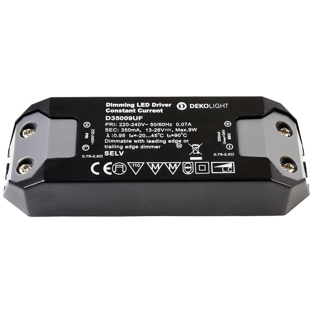 deko light basic dim cc transformateur pour led à courant constant 9 w 350 ma 11 - 26 v 1 pc(s)