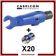 Dénudeur De Câble Coaxial Cabelcon + 20 Connecteurs F-56 5.1 Self Install Nitin
