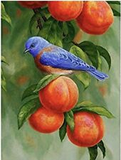 Diamond Painting/dots Bluebird On A Peach Tree Full Round Drill 45cm X 35cm