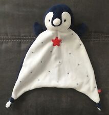 Doudou Pingouin Bleu Blanc étoile Rouge Obaibi Okaidi