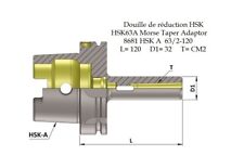 Douille De Réduction Hsk 8681 Hsk A 63/2-120 Hsk63a Morse Taper Adaptor