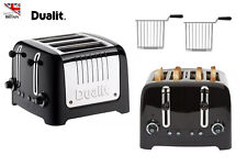 Dualit: 4slot Lite Toaster Noir Grille-pain La 4 Slot (mm.36) + 2 Pinces U.k