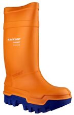 Dunlop Sécurité Wellington Bottes Hommes Purofort Thermo + Orange Travail Shoe