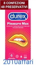 Durex Pleasure Max 6 Preservatifs Gaufrage Nervures Stimulants - 48 Preservatifs