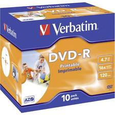 Dvd-r Vierge Verbatim 16xdvd-r Printable 10er Pack Jc 10 Pc(s) 4.7 Gb 120 Min