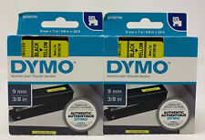 Dymo S0720730 40918 Original Bande Noir Sur Jaune 9mm X 7mt Labelmanager (2pz)