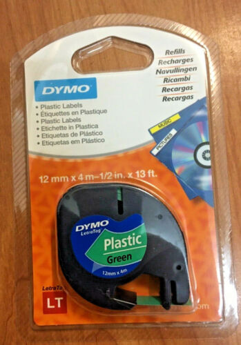 Dymo - S0721640 - Label, Tape, Plastic, Green, 12mmx4m