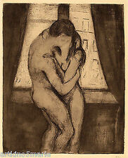 Edvard Munch The Kiss Expressionnisme Art Giclee Print Sur Toile Fine