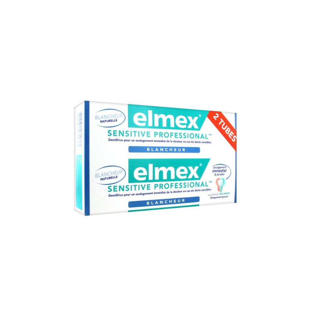 elmex dentifrice sensitive professional blancheur 2x75ml
