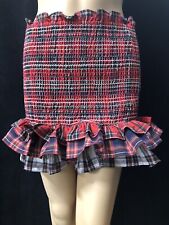 Endless Rose Womens Red Plaid Mini Special Occasion Tiered Skirt Xs Msrp $68.00