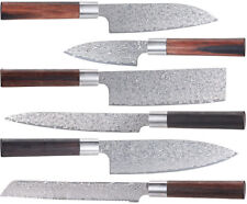 Ensemble De 6 Couteaux En Acier Damas - Tokio Kitchenware