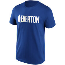 Everton Fc Epl Premier League Football Tee-shirt Valeur Wordmark Graphique Bleu