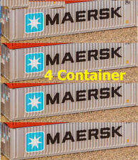 Faller N 272821 Jeu 4 Container Maersk 76x15x18mm Chaque Container Jouet 1:160