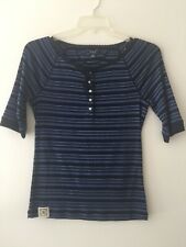 Fashion Casual Women T-shirt Short Sleeve Office Casual Blouse Tops Blue Nwt