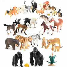 Figurine Animal De Jeux Set Ferme Afrique Asie Sauvage Chevaux Ensemble Paquet