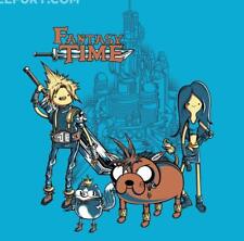 Final Fantasy As Adventure Time Characters Satire Parody Teefury Mens Shirt New