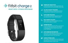 Fitbit Fb407sbkl Charge 2 Fitness Wristband Large - Black *new Unused*