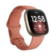 Fitbit Versa 3 - Montre Connectée Unisexe Adulte, Doré/rose Smartwatch