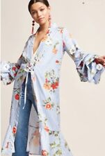 Forever 21 Floral Pinstripe Cardigan Coat Jacket Size Small Nwt free People