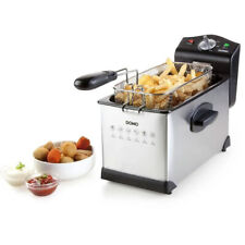 Friteuse Huile Electrique Inox Domo 3l Cuve Emaillée - 2000w Thermostat