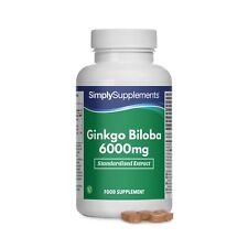 Ginkgo Biloba 6000mg - 360 Comprimés - Normes De Qualité - Simplysupplements