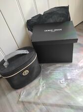Giorgio Armani Vanity Noir Black & Gold Pouch Bag New In Box Vip Gift