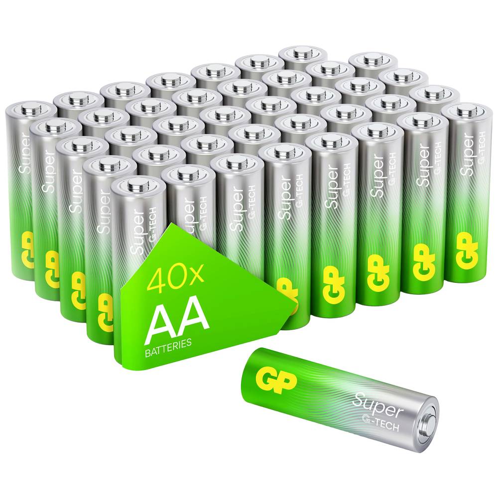 gp batteries super pile lr6 (aa) alcaline(s) 1.5 v 40 pc(s)