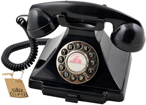 gpo carrington classic corded phone, black