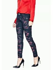 Guess Women’s Sartorial Skinny Jeans In Cherry Soda Super Stretch Denim Size 24